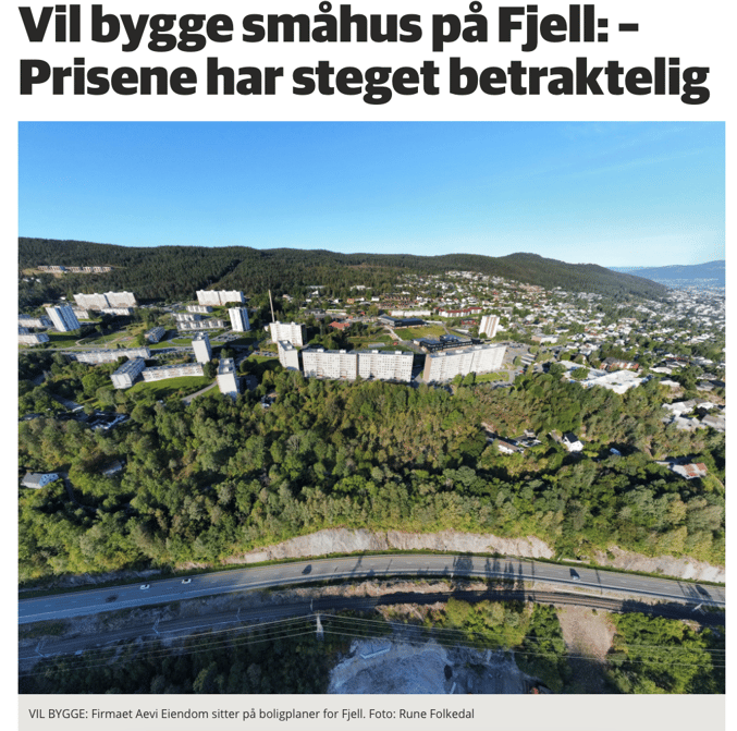 Aevi Eiendom vil bygge på Fjell i Drammen